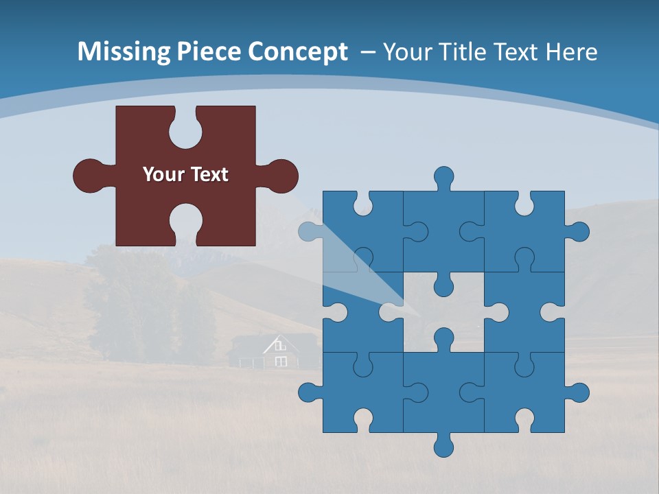 Ranch House Log Cabin Grand Teton PowerPoint Template