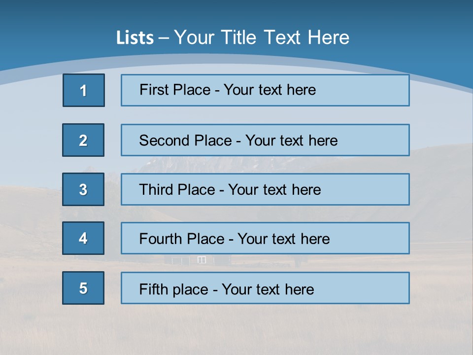 Ranch House Log Cabin Grand Teton PowerPoint Template