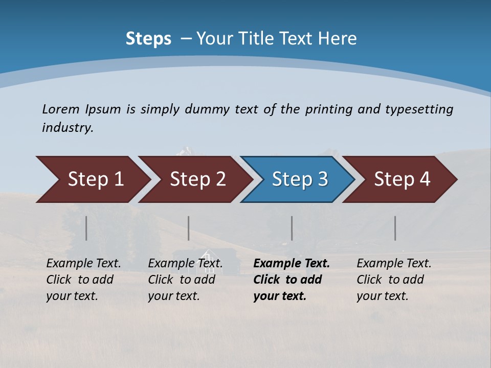 Ranch House Log Cabin Grand Teton PowerPoint Template