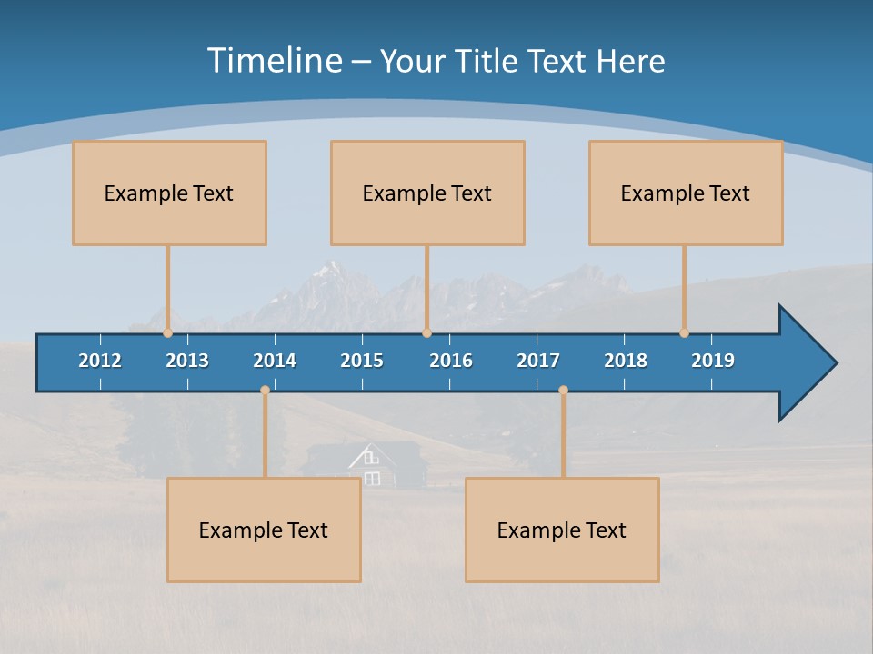 Ranch House Log Cabin Grand Teton PowerPoint Template