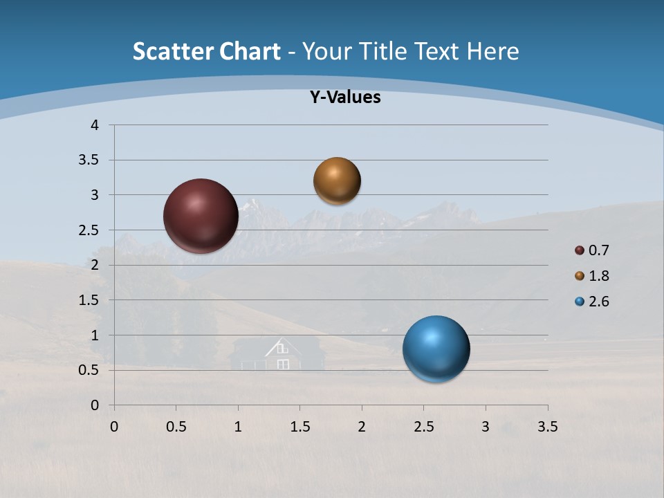 Ranch House Log Cabin Grand Teton PowerPoint Template