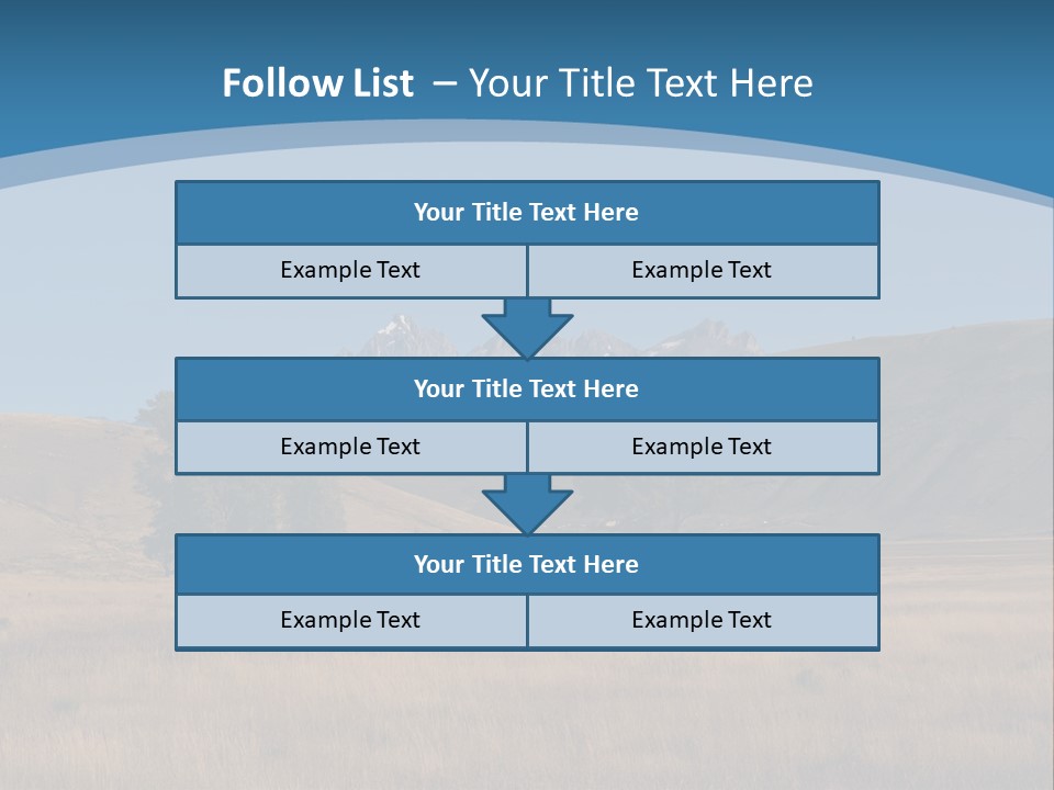 Ranch House Log Cabin Grand Teton PowerPoint Template