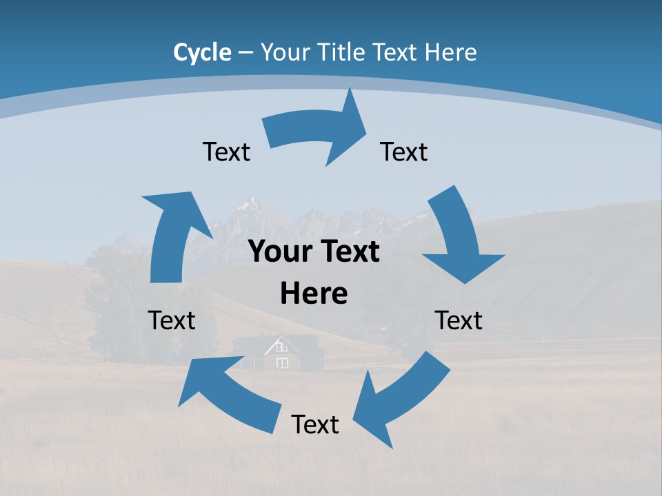 Ranch House Log Cabin Grand Teton PowerPoint Template