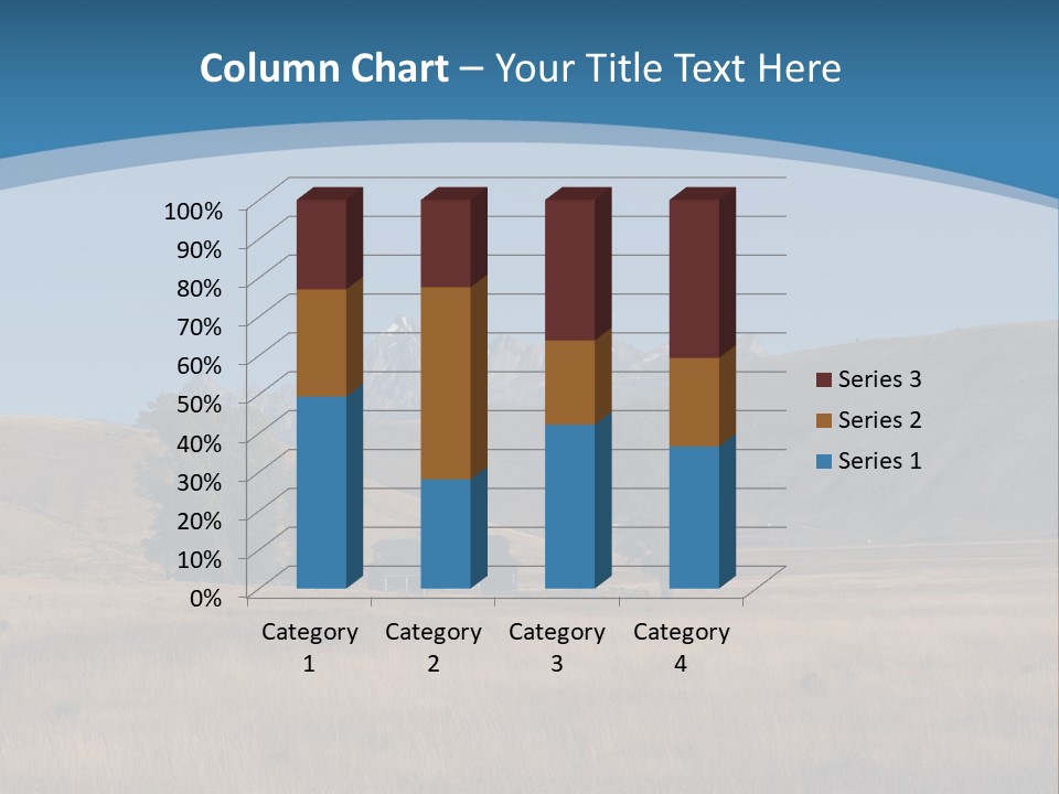 Ranch House Log Cabin Grand Teton PowerPoint Template