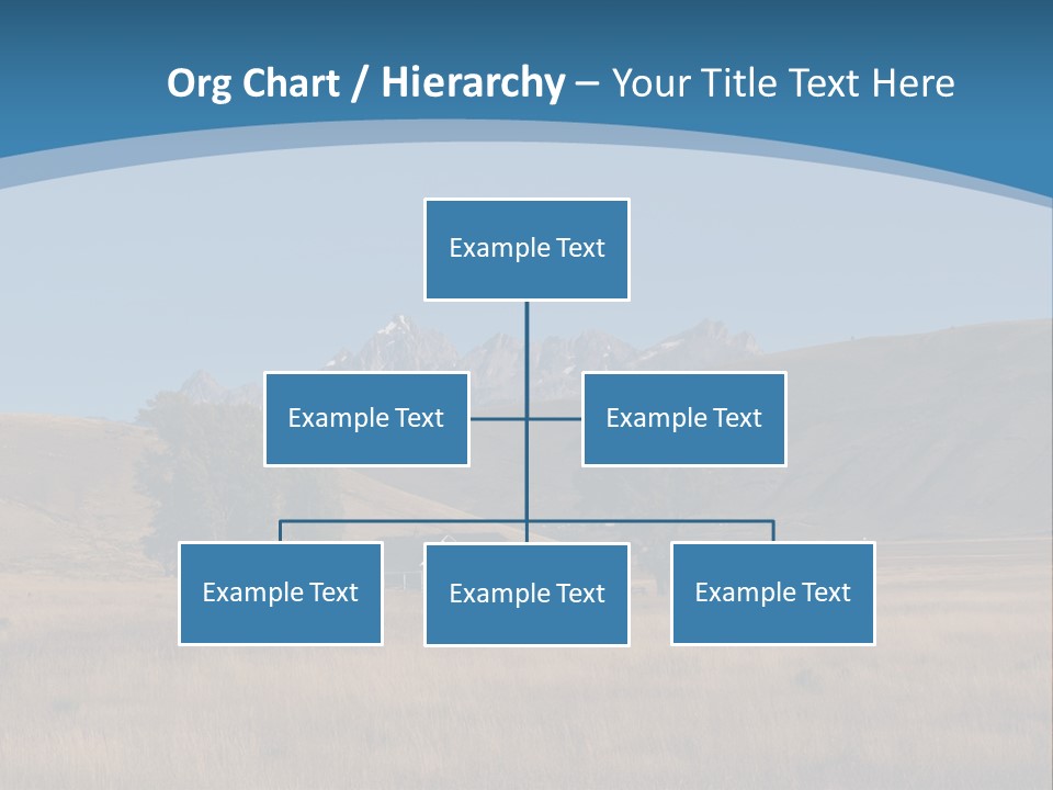 Ranch House Log Cabin Grand Teton PowerPoint Template