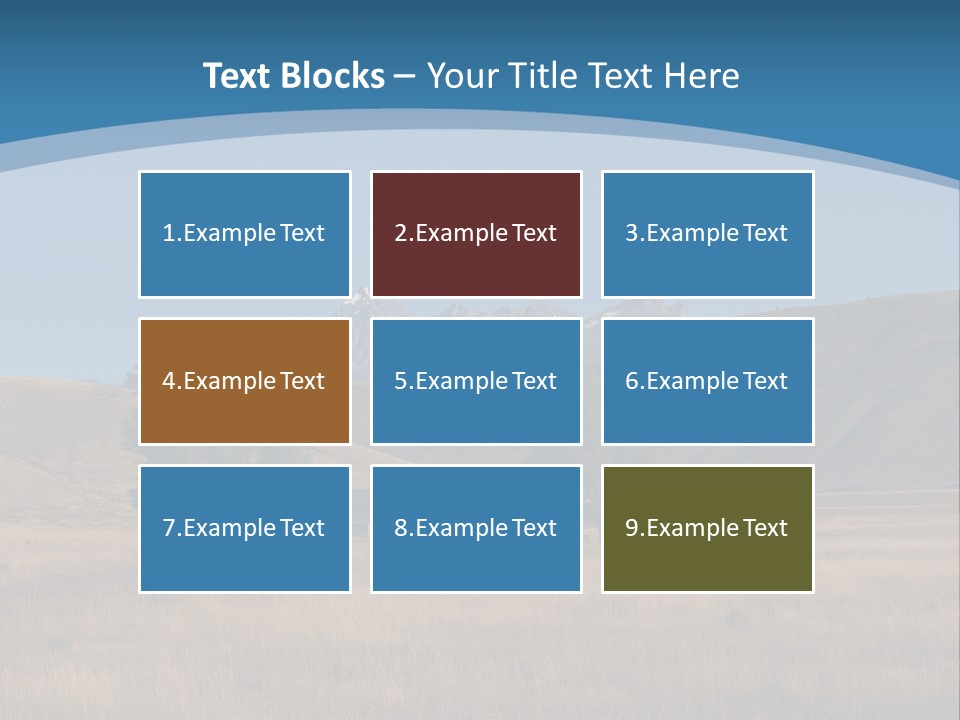 Ranch House Log Cabin Grand Teton PowerPoint Template