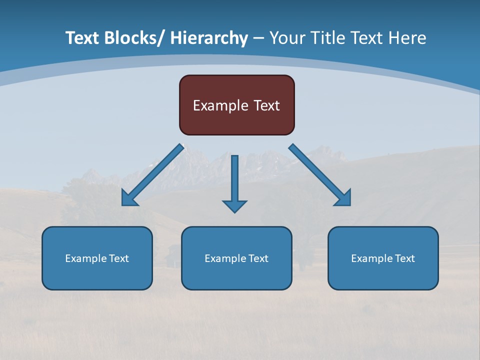 Ranch House Log Cabin Grand Teton PowerPoint Template