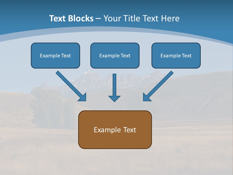 Ranch House Log Cabin Grand Teton PowerPoint Template