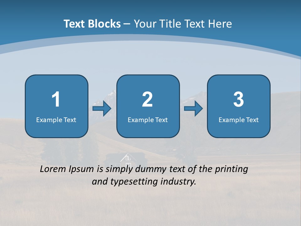 Ranch House Log Cabin Grand Teton PowerPoint Template