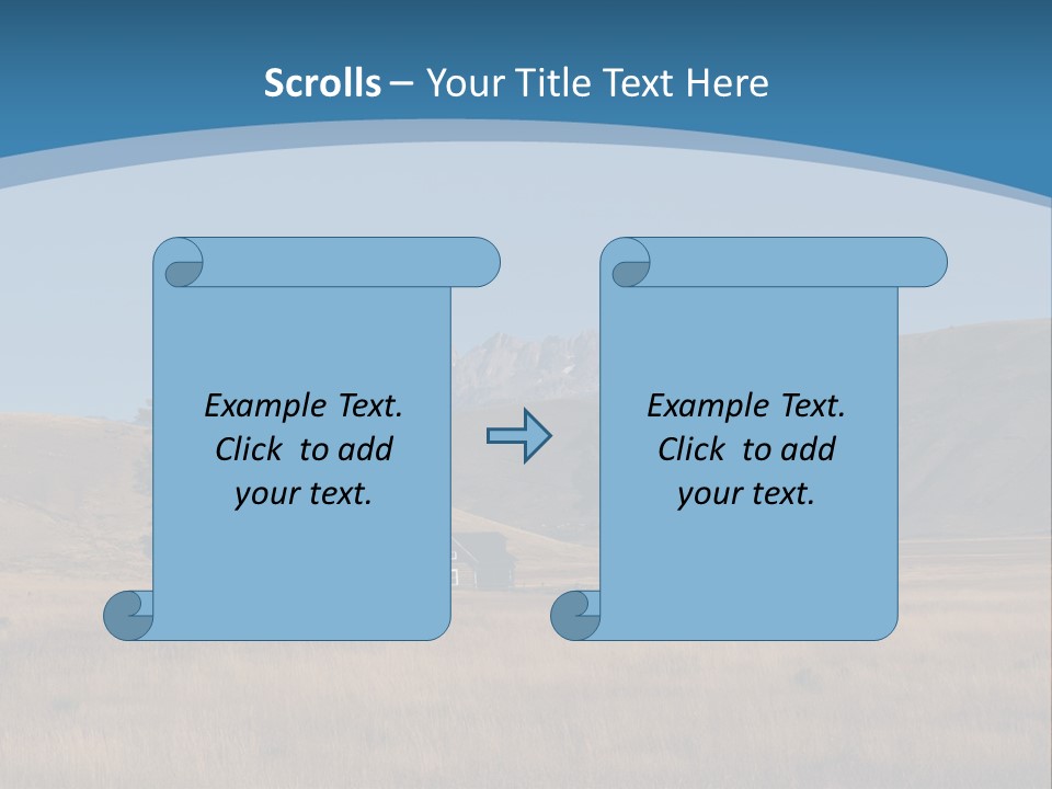 Ranch House Log Cabin Grand Teton PowerPoint Template