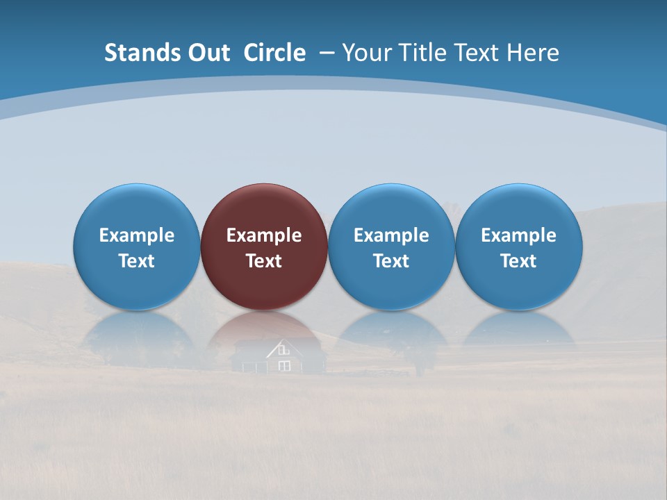 Ranch House Log Cabin Grand Teton PowerPoint Template