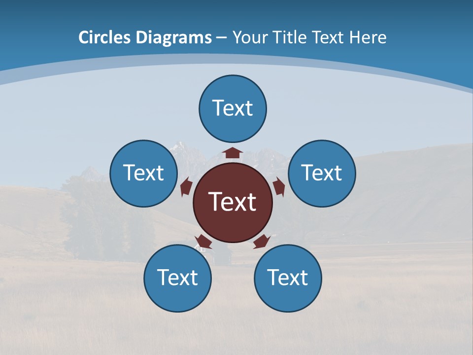 Ranch House Log Cabin Grand Teton PowerPoint Template