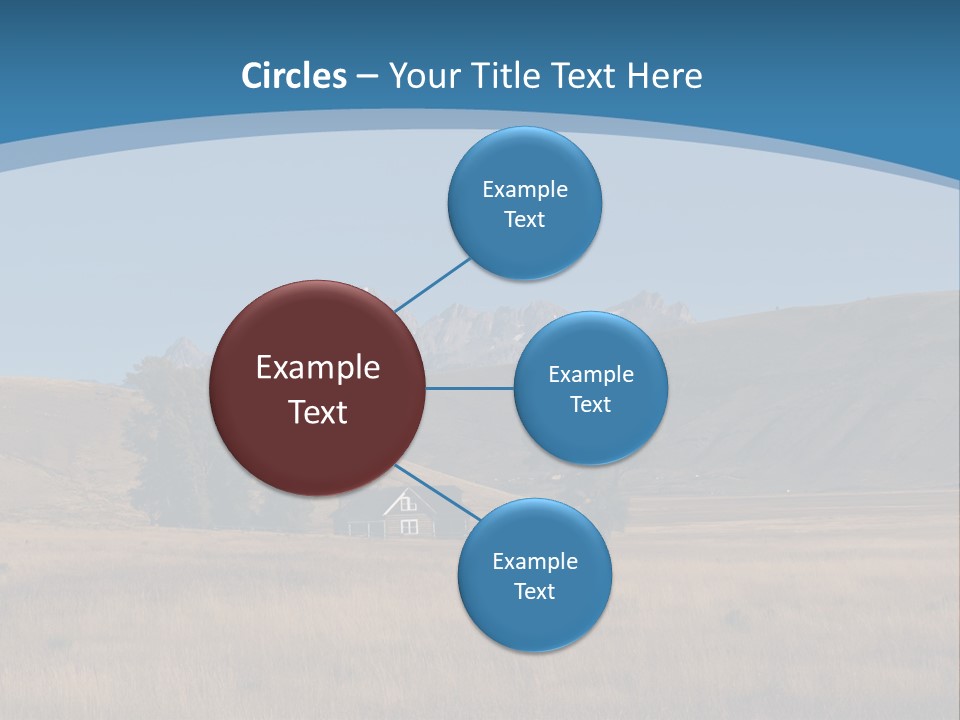 Ranch House Log Cabin Grand Teton PowerPoint Template