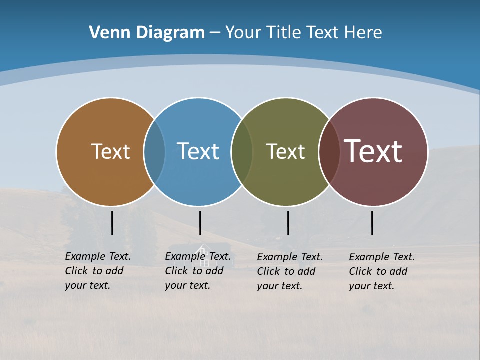 Ranch House Log Cabin Grand Teton PowerPoint Template