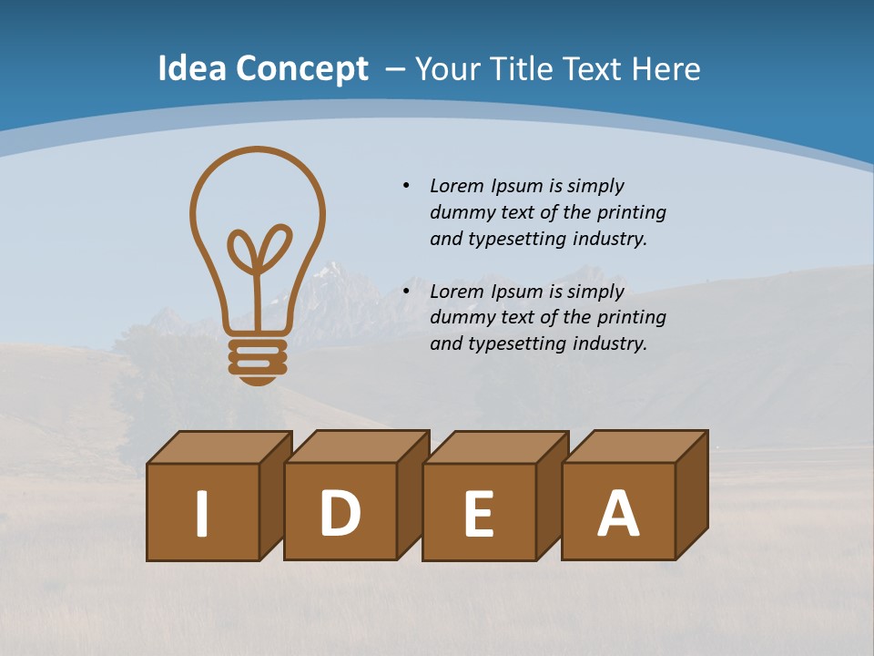 Ranch House Log Cabin Grand Teton PowerPoint Template