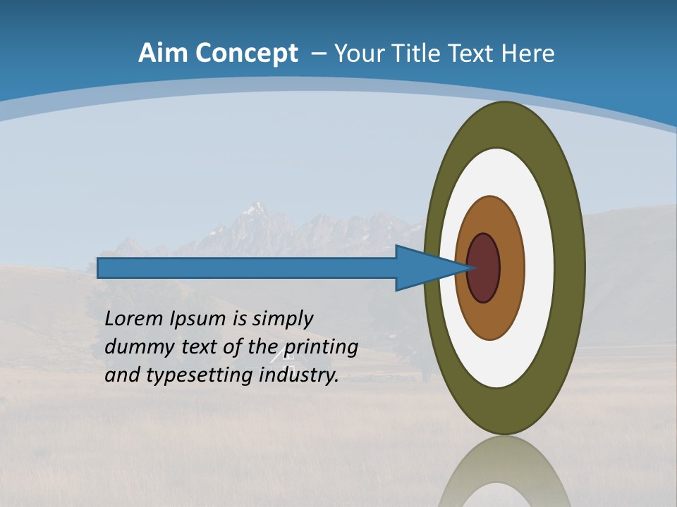 Ranch House Log Cabin Grand Teton PowerPoint Template