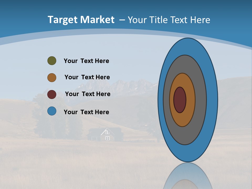 Ranch House Log Cabin Grand Teton PowerPoint Template