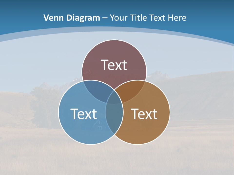 Ranch House Log Cabin Grand Teton PowerPoint Template