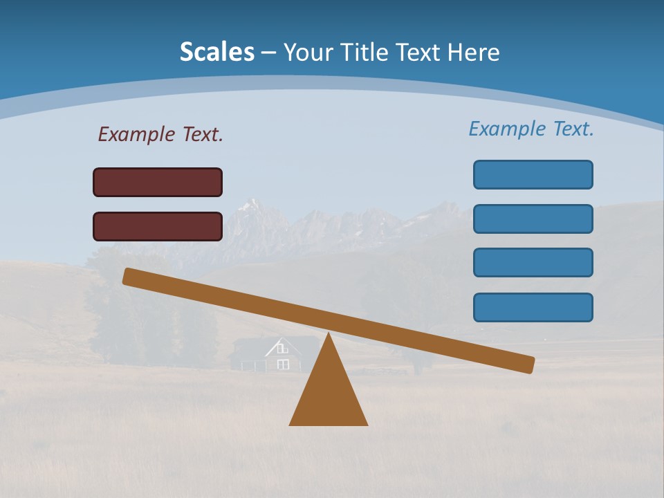 Ranch House Log Cabin Grand Teton PowerPoint Template