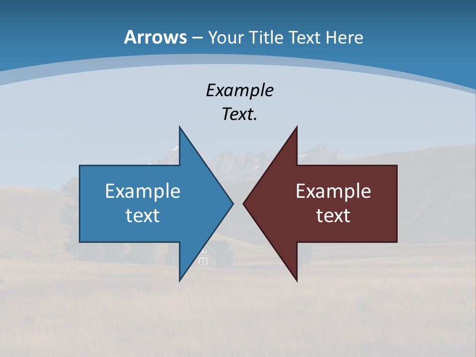 Ranch House Log Cabin Grand Teton PowerPoint Template