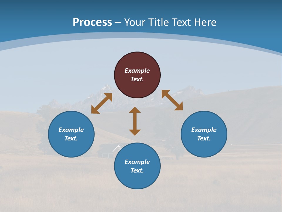 Ranch House Log Cabin Grand Teton PowerPoint Template