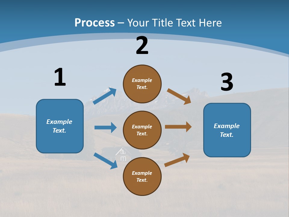 Ranch House Log Cabin Grand Teton PowerPoint Template