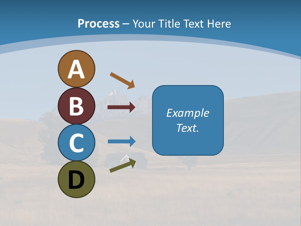 Ranch House Log Cabin Grand Teton PowerPoint Template