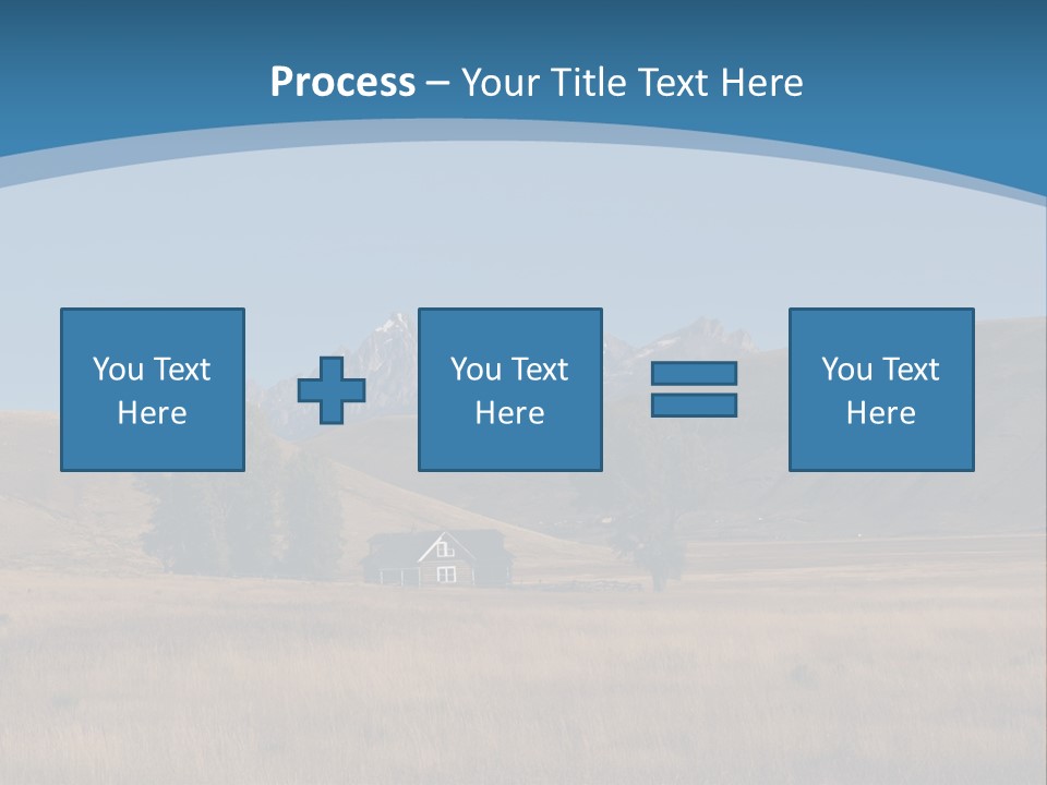 Ranch House Log Cabin Grand Teton PowerPoint Template