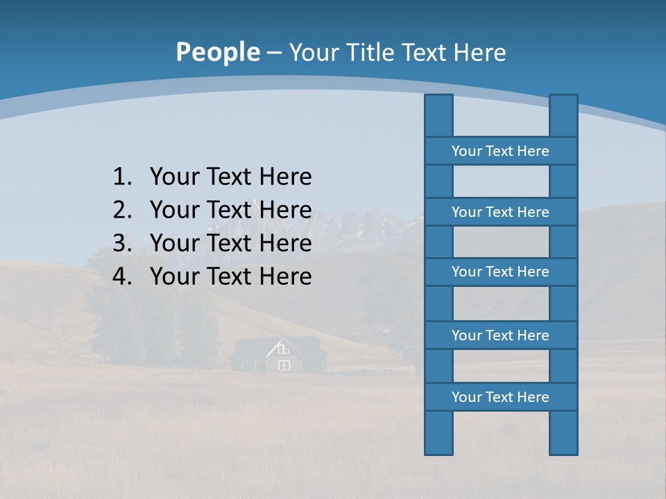 Ranch House Log Cabin Grand Teton PowerPoint Template