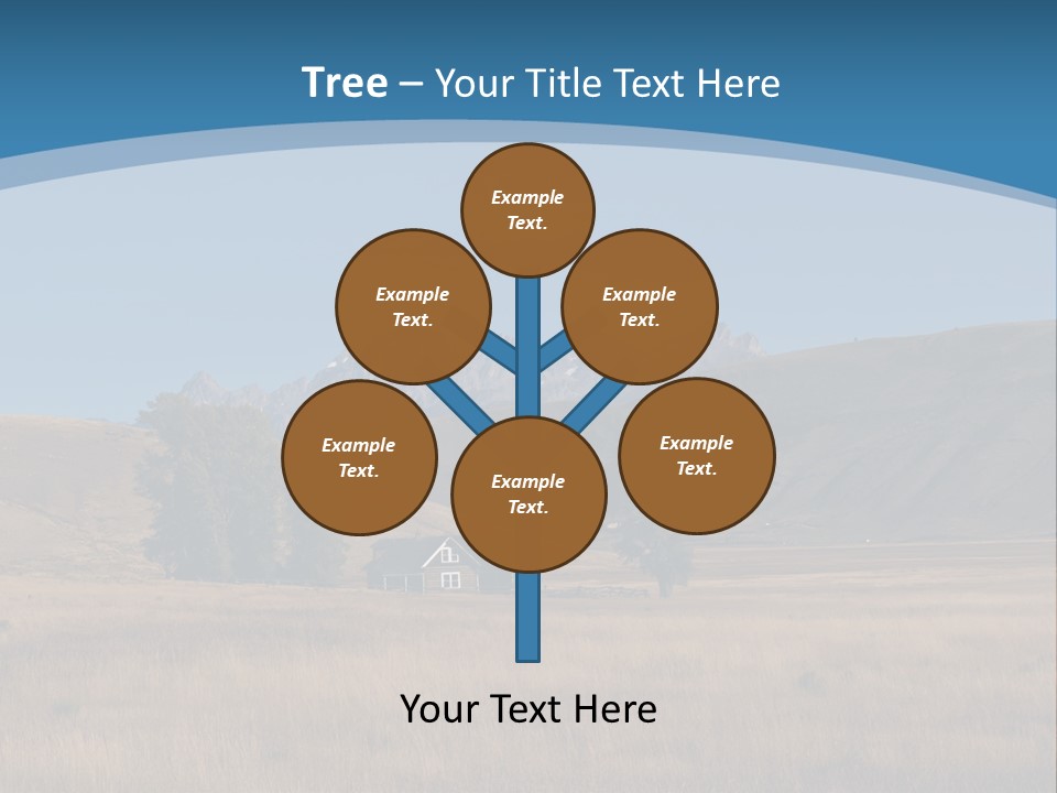 Ranch House Log Cabin Grand Teton PowerPoint Template