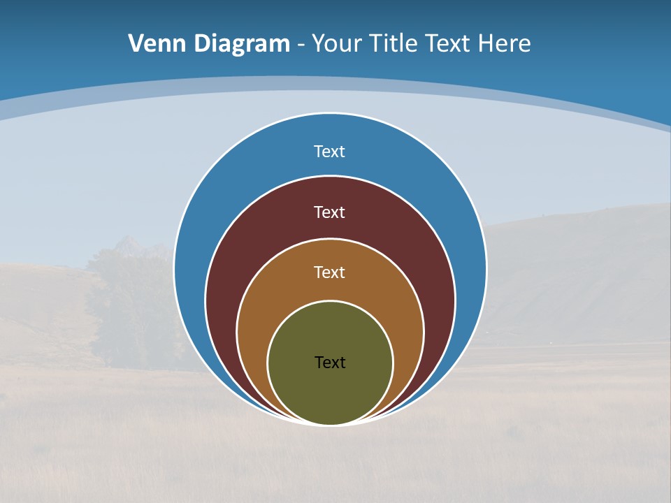 Ranch House Log Cabin Grand Teton PowerPoint Template