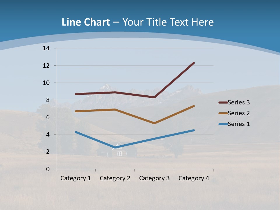 Ranch House Log Cabin Grand Teton PowerPoint Template