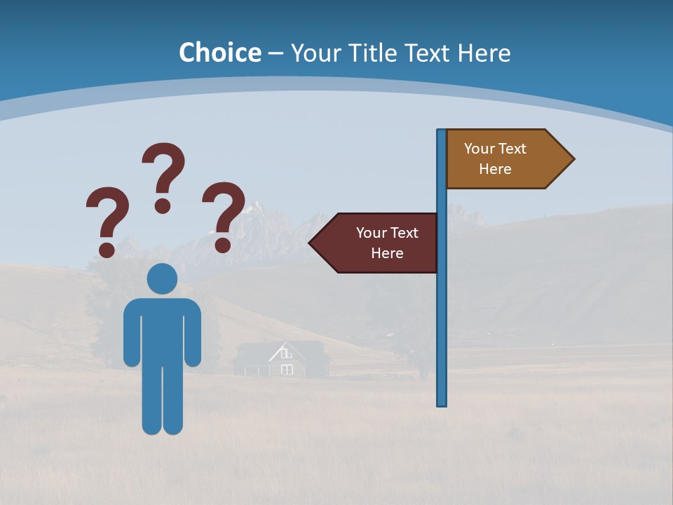 Ranch House Log Cabin Grand Teton PowerPoint Template