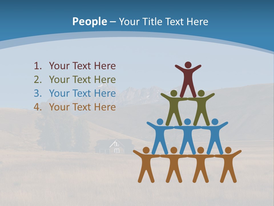 Ranch House Log Cabin Grand Teton PowerPoint Template