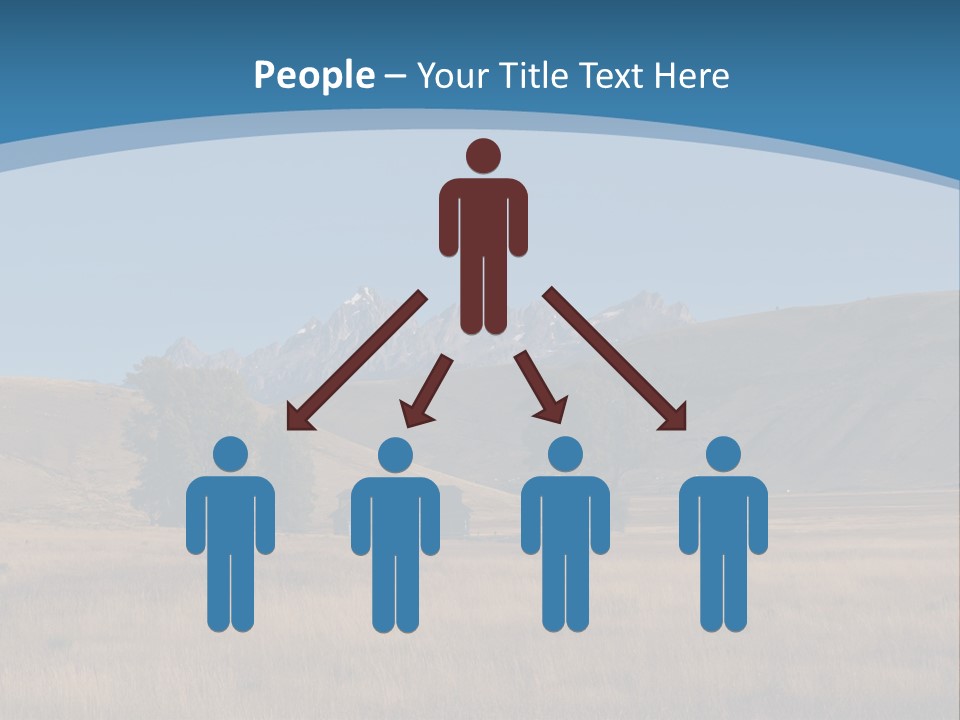 Ranch House Log Cabin Grand Teton PowerPoint Template