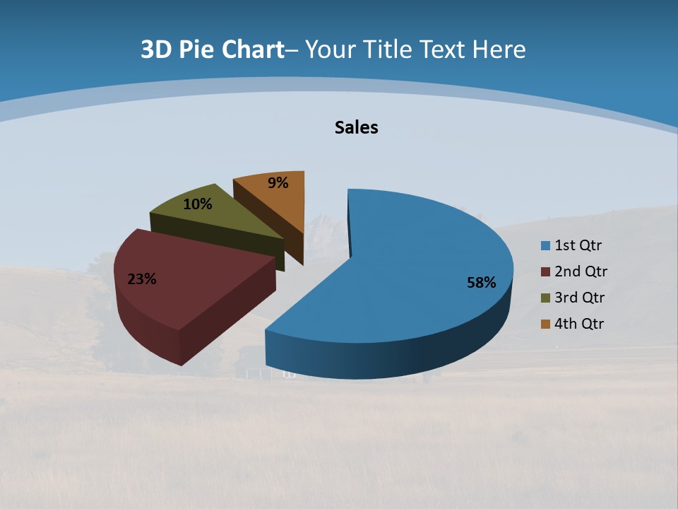 Ranch House Log Cabin Grand Teton PowerPoint Template