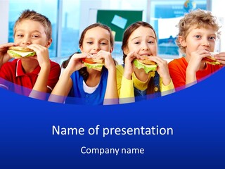 Edible Boy Schoolchildren PowerPoint Template