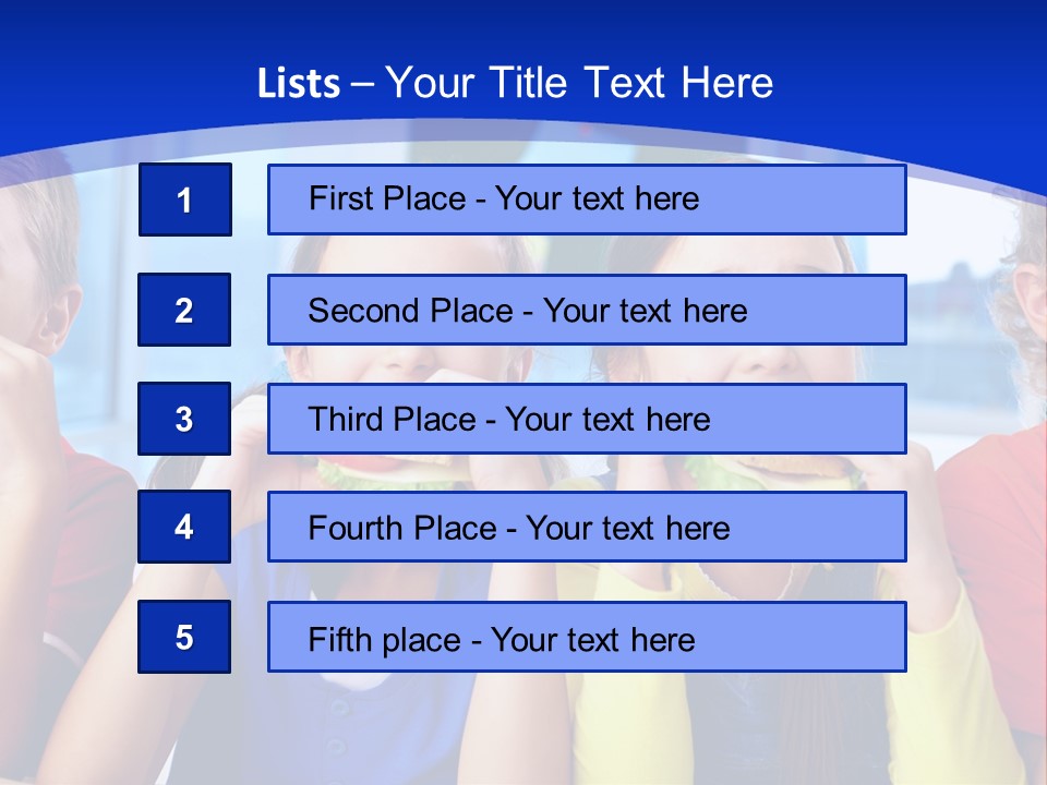 Edible Boy Schoolchildren PowerPoint Template