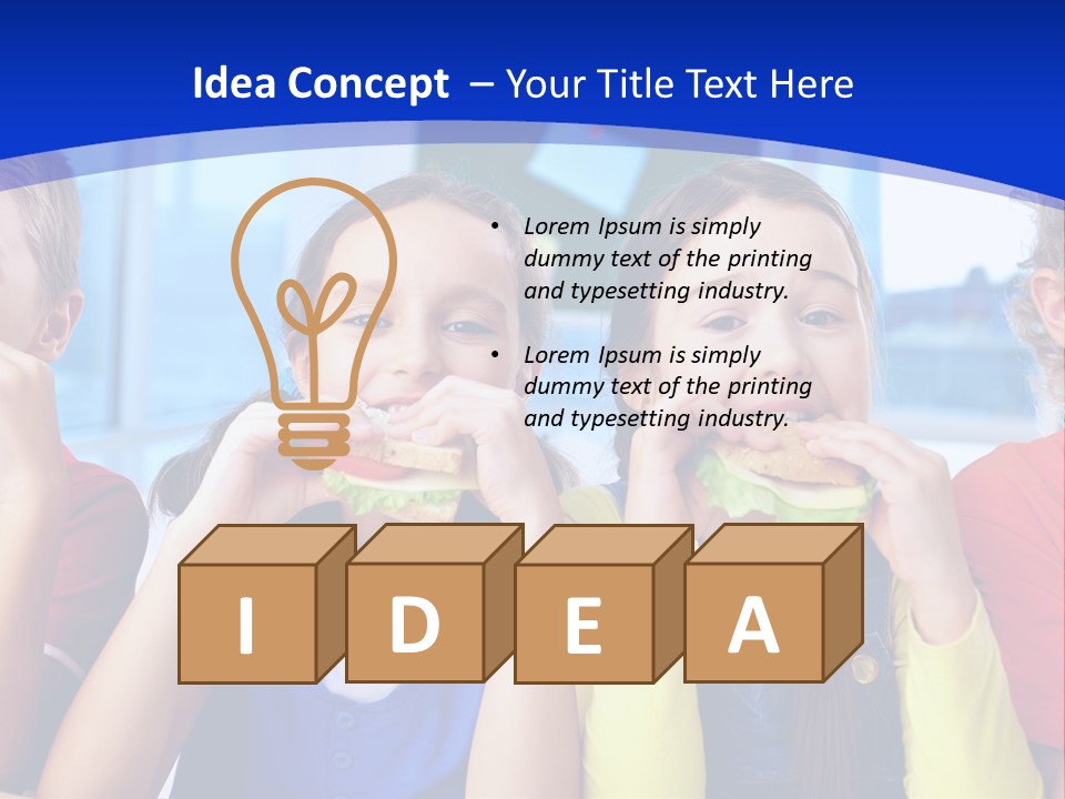 Edible Boy Schoolchildren PowerPoint Template