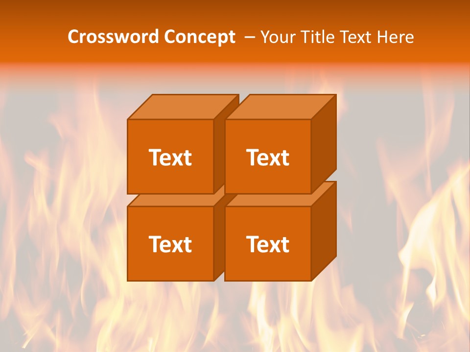 Temperature Fireplace Grill PowerPoint Template
