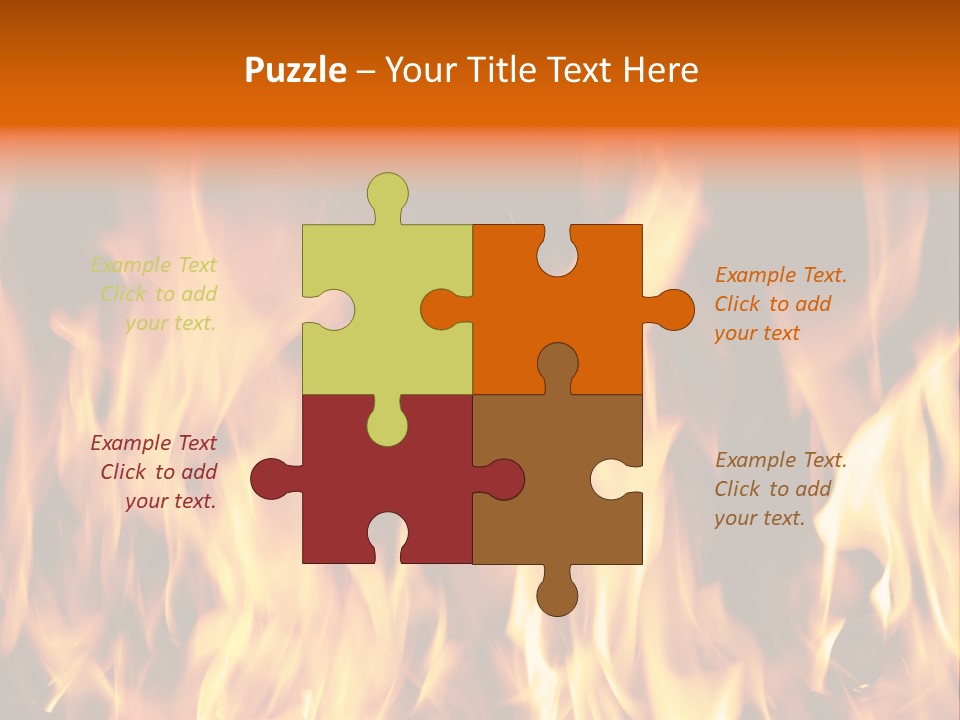 Temperature Fireplace Grill PowerPoint Template