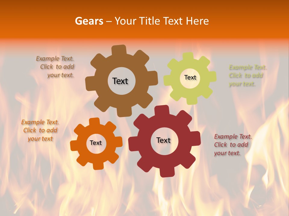 Temperature Fireplace Grill PowerPoint Template