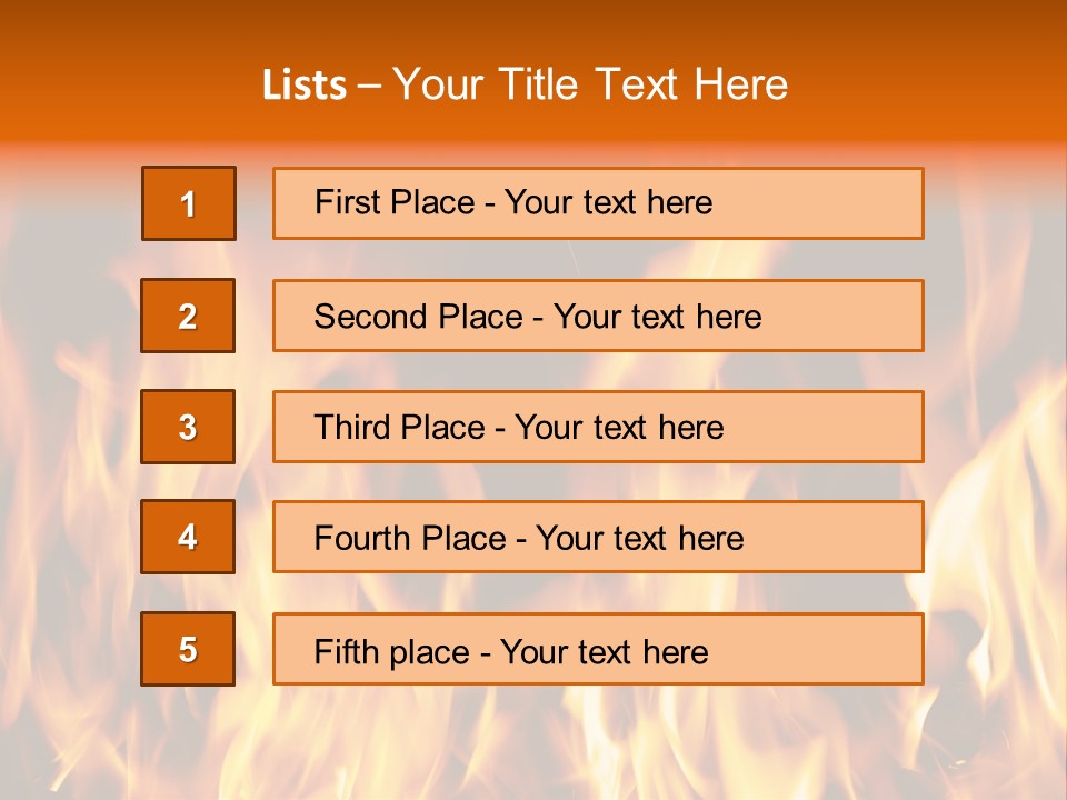 Temperature Fireplace Grill PowerPoint Template