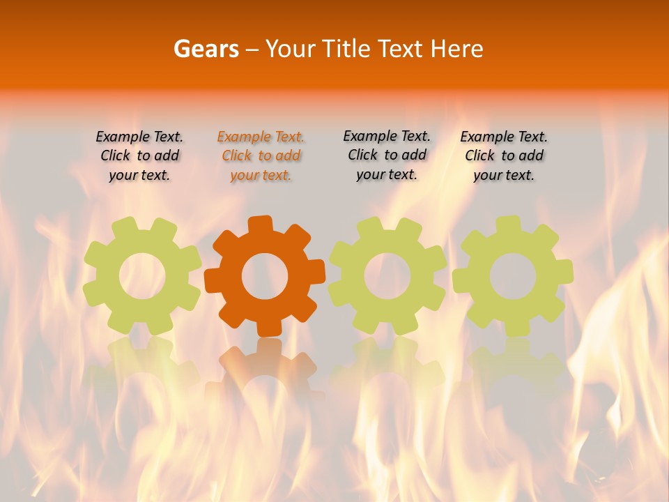 Temperature Fireplace Grill PowerPoint Template