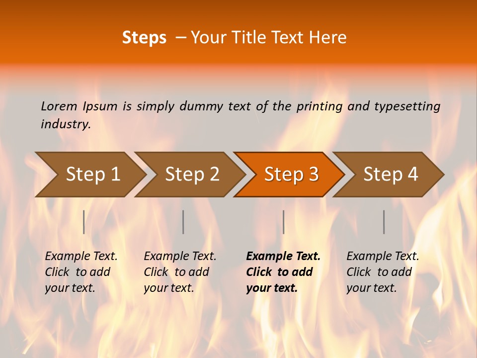 Temperature Fireplace Grill PowerPoint Template