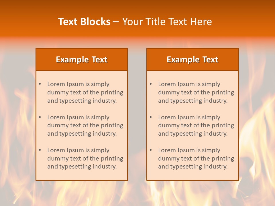 Temperature Fireplace Grill PowerPoint Template