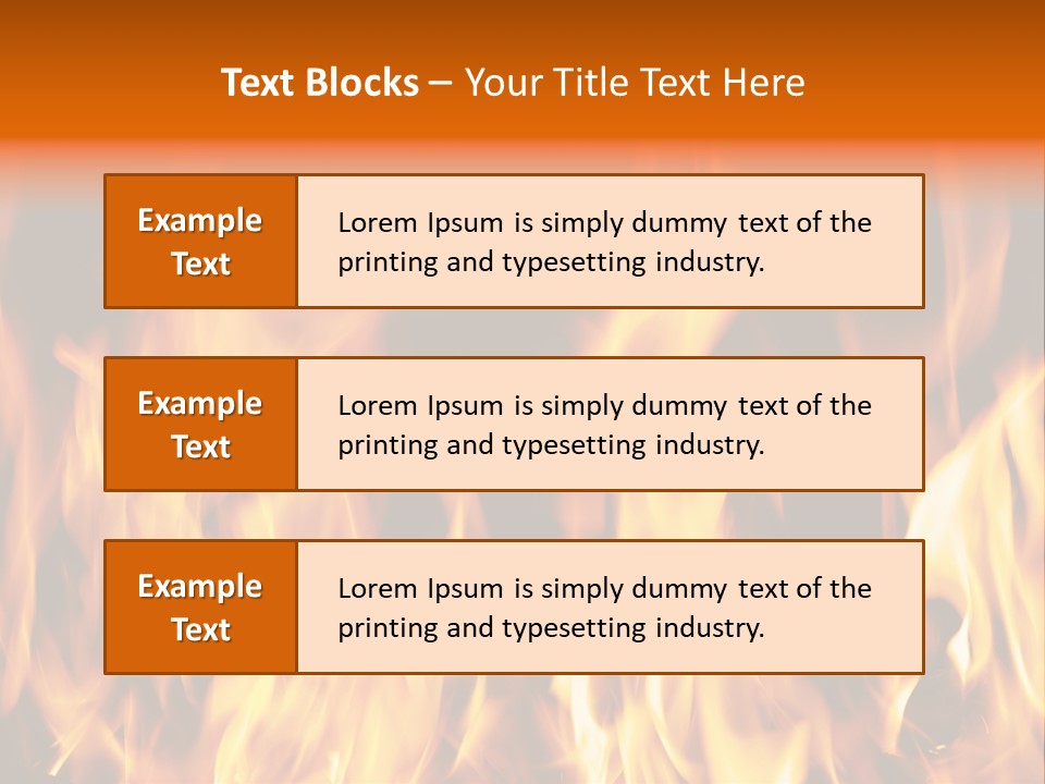 Temperature Fireplace Grill PowerPoint Template