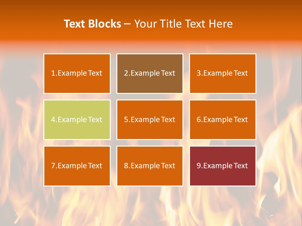 Temperature Fireplace Grill PowerPoint Template