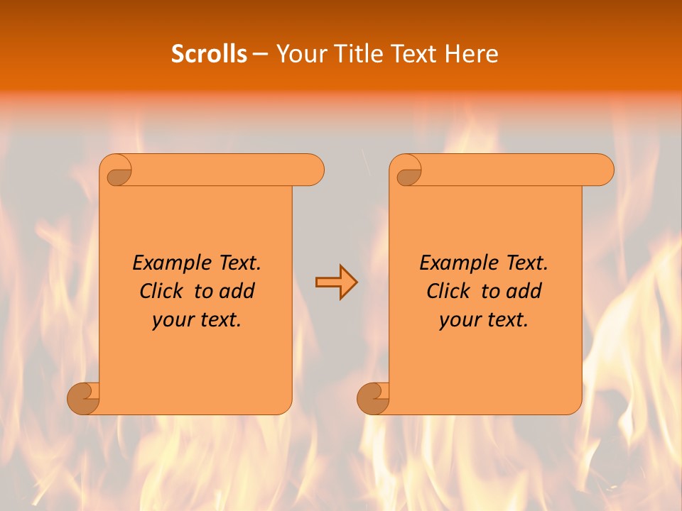 Temperature Fireplace Grill PowerPoint Template