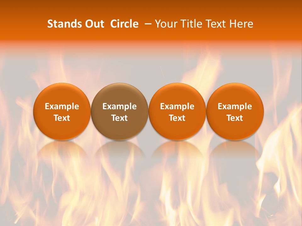 Temperature Fireplace Grill PowerPoint Template